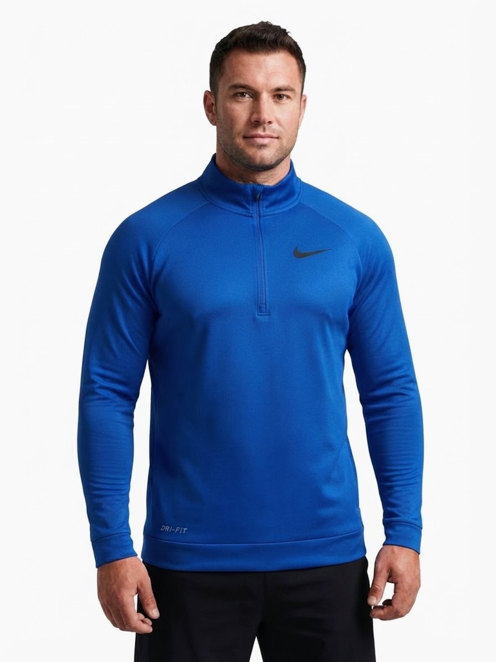 Nike Men’s Dri-Fit Royal Blue Quarter-Zip Performance Jacket